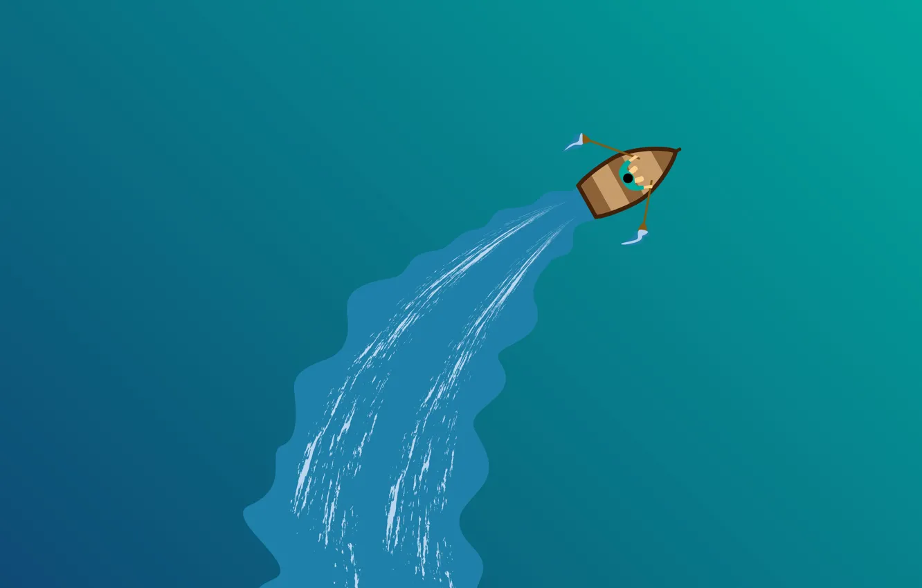 Photo wallpaper sea, background, vector, boat, blue