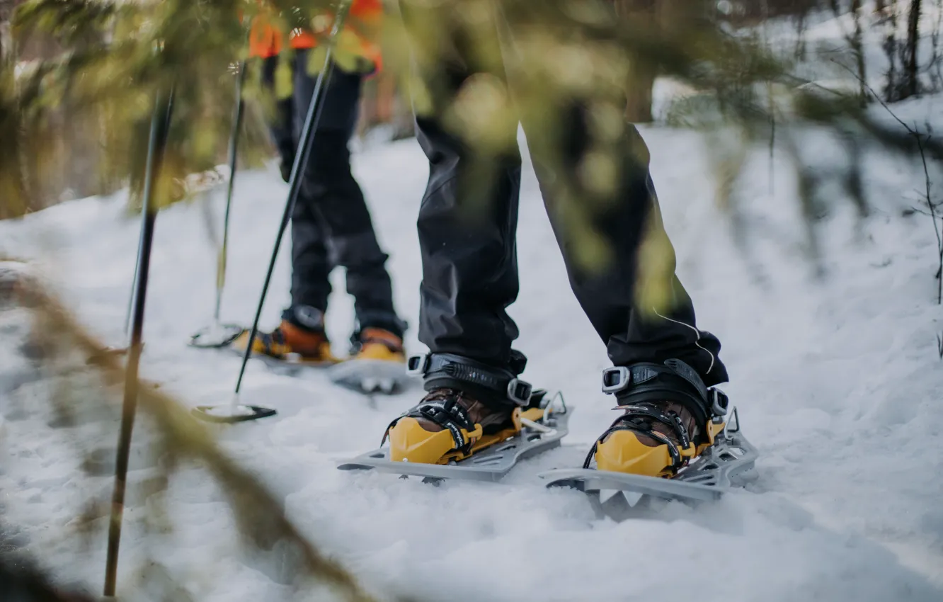 Photo wallpaper snow, nature, feet, adventure, nature, Finland, Finland, Adventure