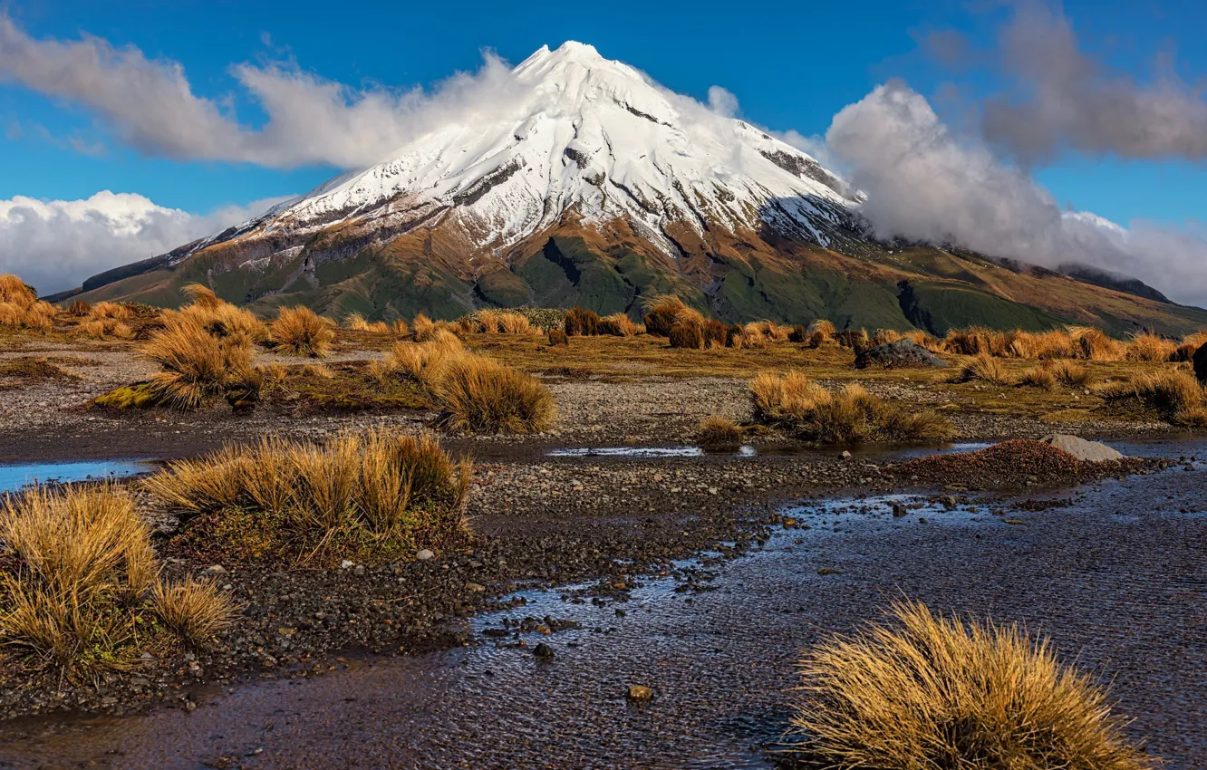 Photo wallpaper mountain, New Zealand, New Zealand, Taranaki