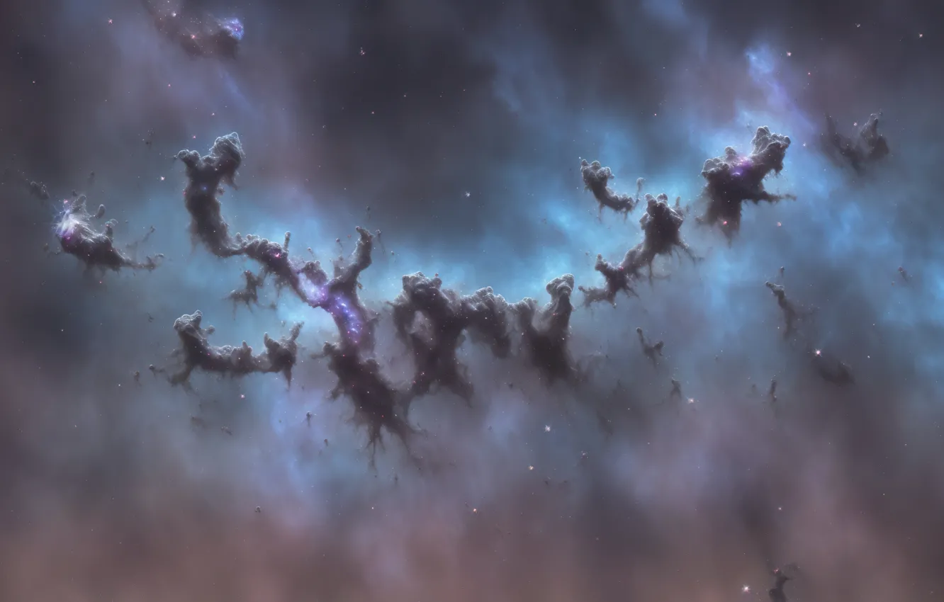 Photo wallpaper space, universe, nebula, stars, outer space