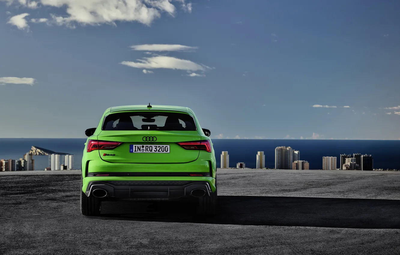 Photo wallpaper Audi, rear view, crossover, Sportback, 2020, RS Q3