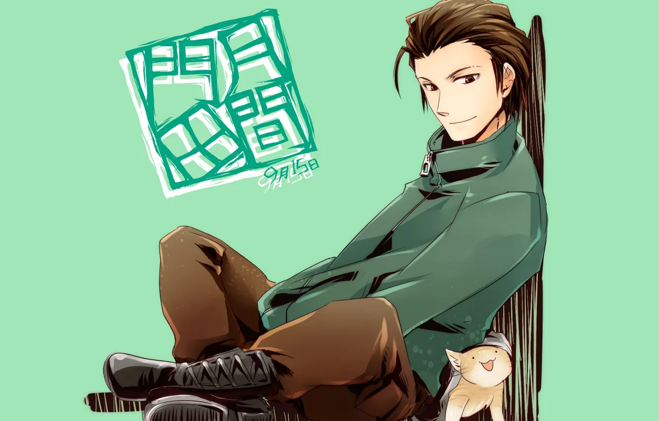 Photo wallpaper cat, guy, kitty, Durarara, Durarara, Kadota, Kadota Kyouhei