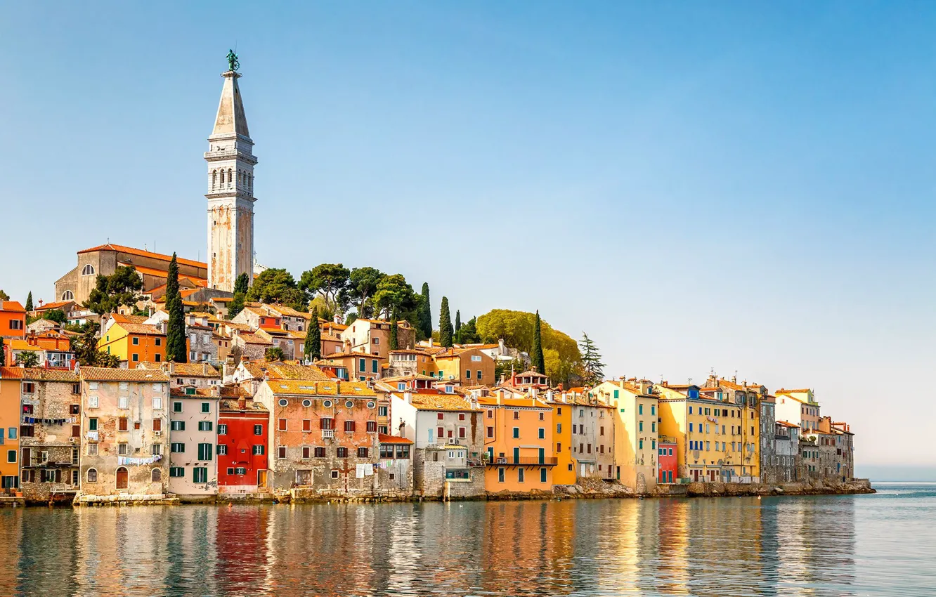 Photo wallpaper sea, home, Croatia, Rovinj