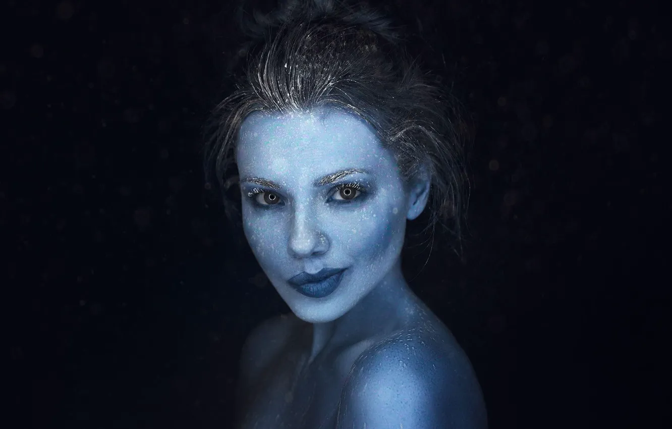 Photo wallpaper cold, look, frost, Svetlana Grabenko, the snow Queen, make-up