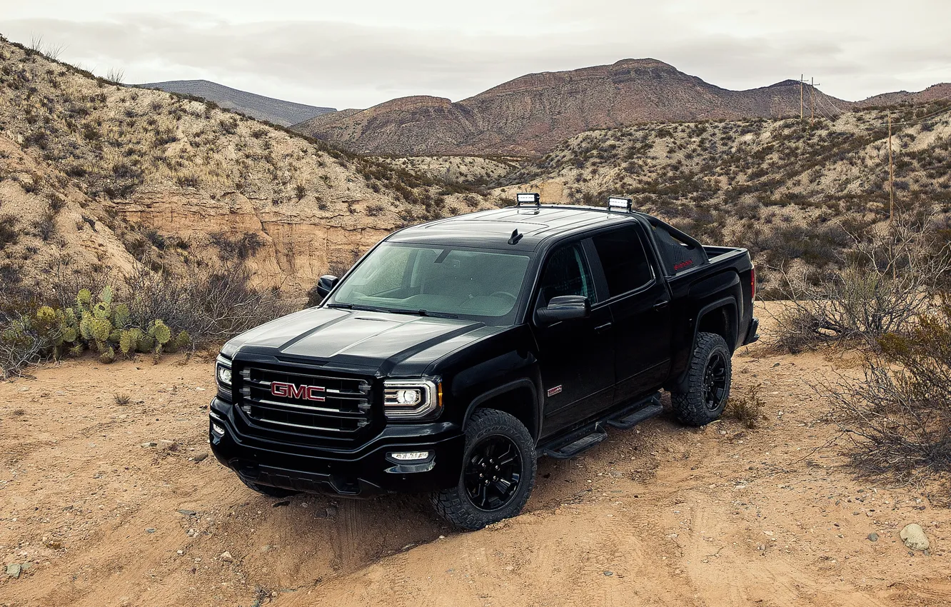 Photo wallpaper desert, GMC, Sierra, 2016