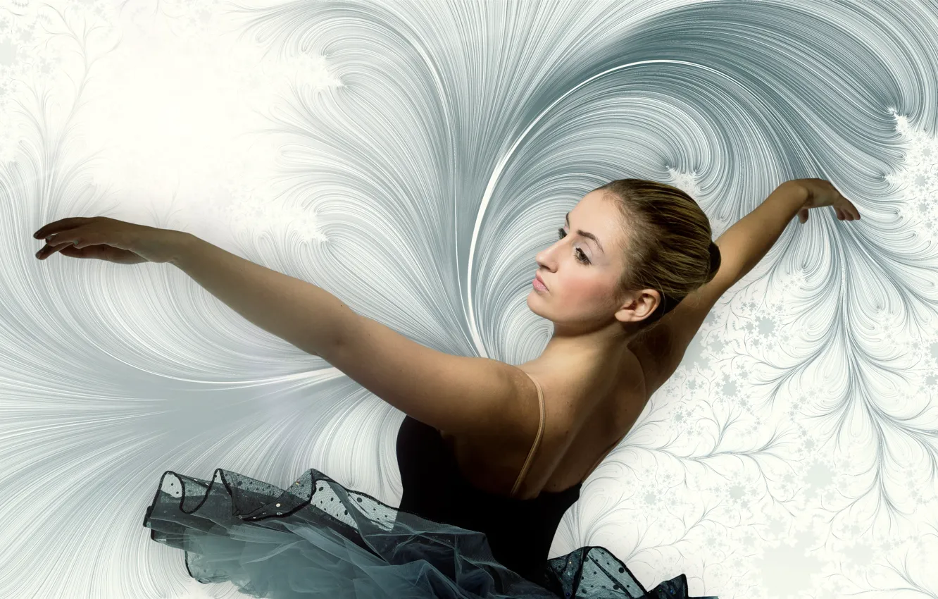 Photo wallpaper girl, dance, ballerina