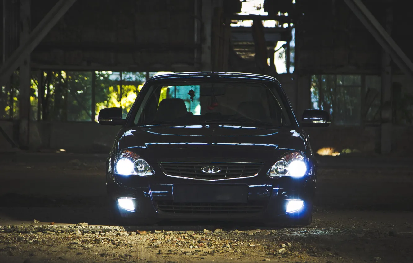 Photo wallpaper Lights, Lada, Lada, Priora, VAZ, Bucket, 2170, The Priora Bpan