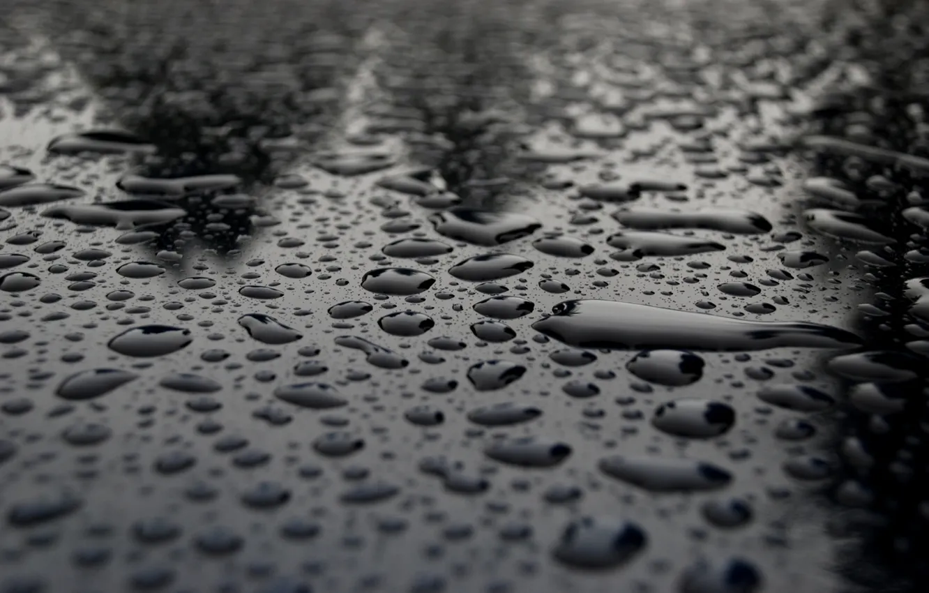 Photo wallpaper drops, surface, photo, Wallpaper, wallpapers, black - white