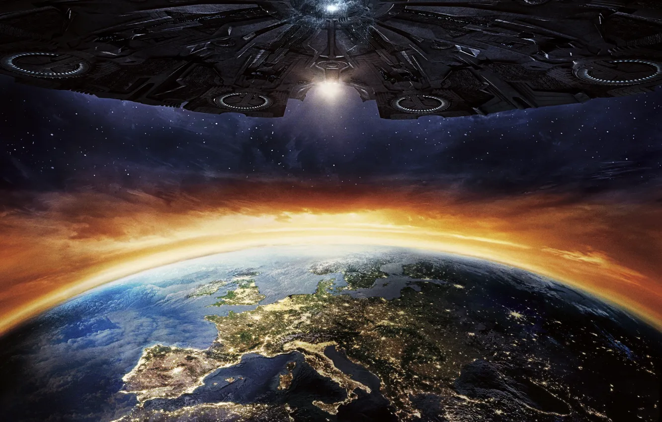 Photo wallpaper Earth, Galaxy, Day, Europe, sun, movie, Sam, planet
