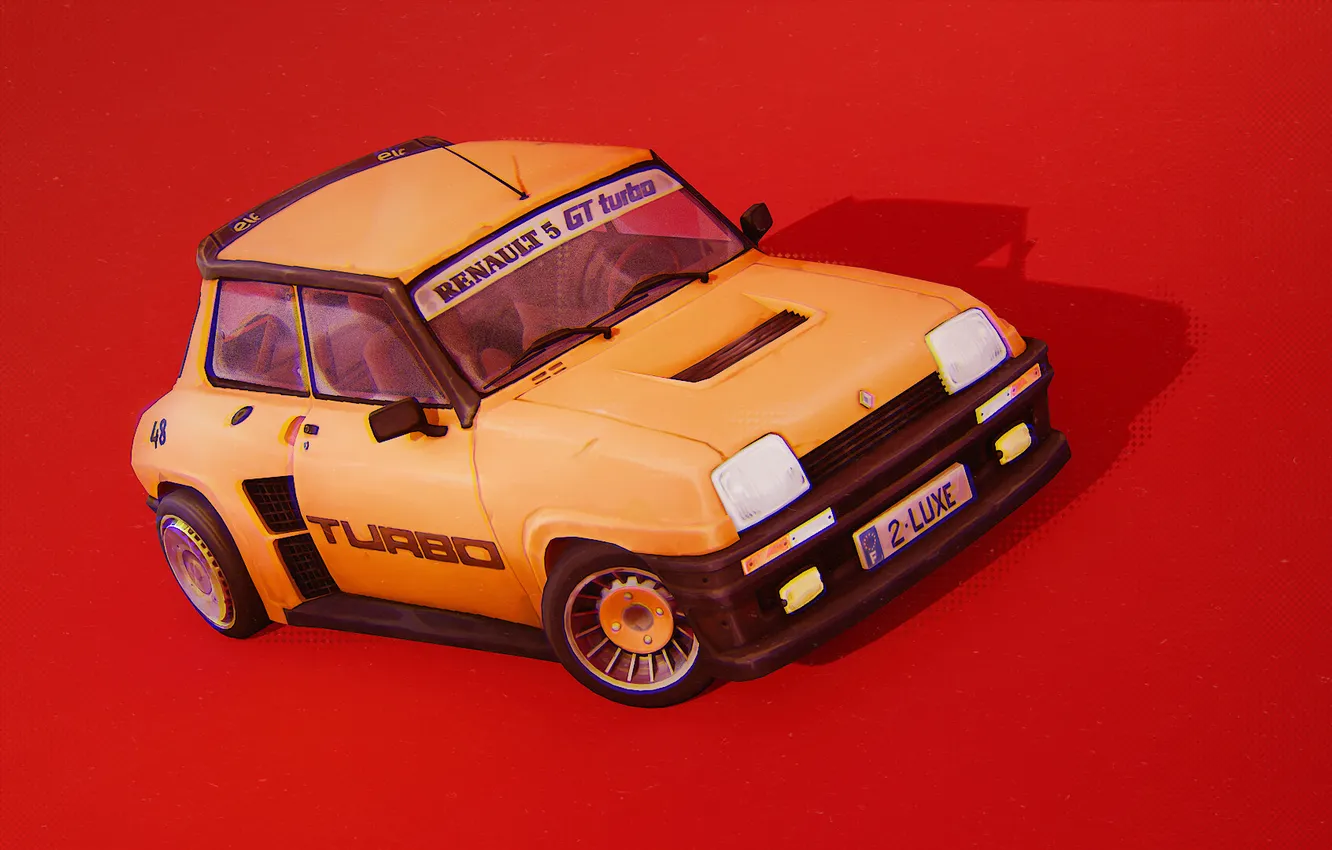 Photo wallpaper Rally, fanart, Renault 5 Gt Turbo