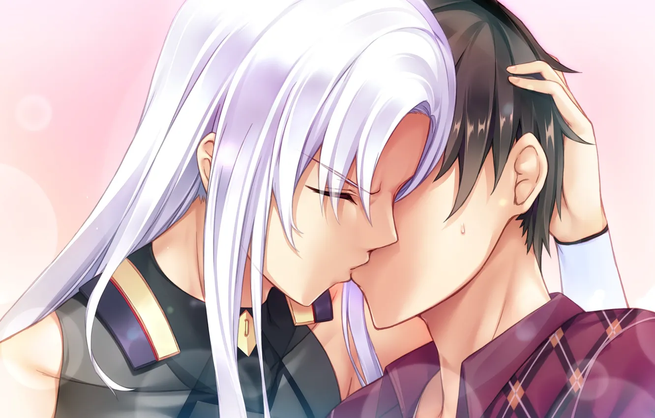 Photo wallpaper kiss, anime, art, daichi shoutarou, jill perellies, DOE, haze man - the local hero