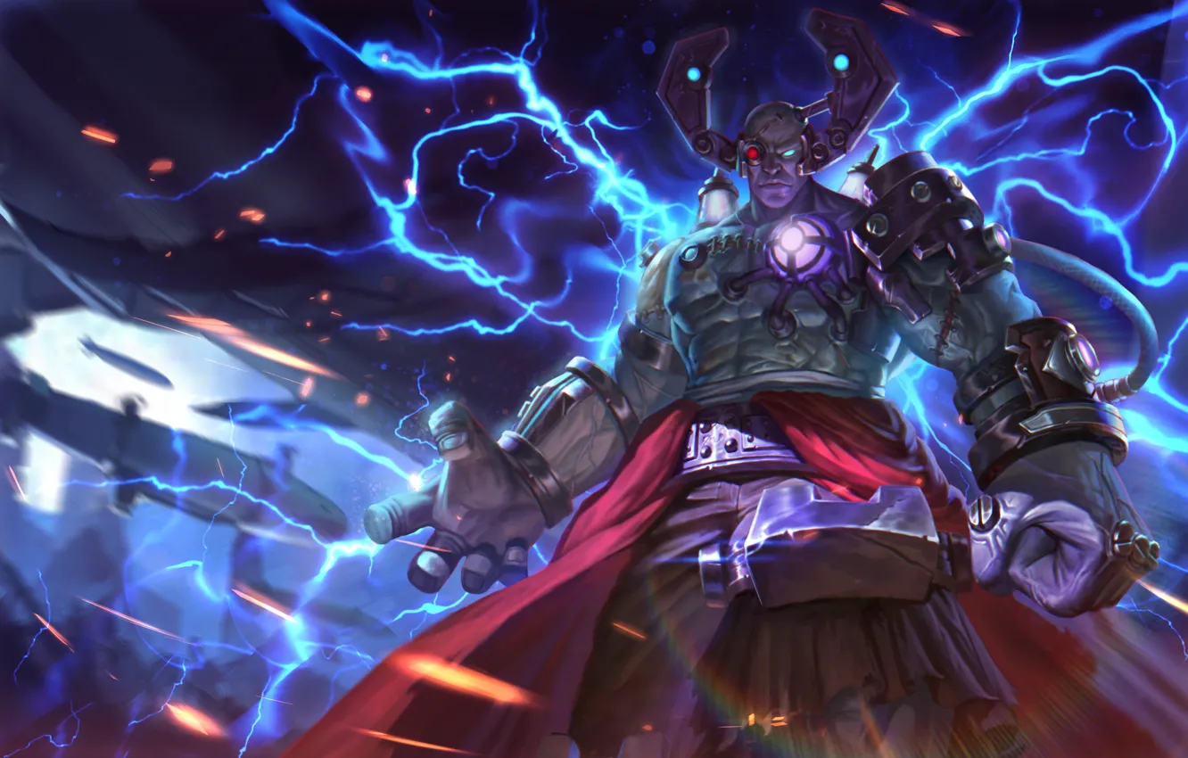 Photo wallpaper monster, electricity, hon, nadir, Heroes of Newerth, APEX