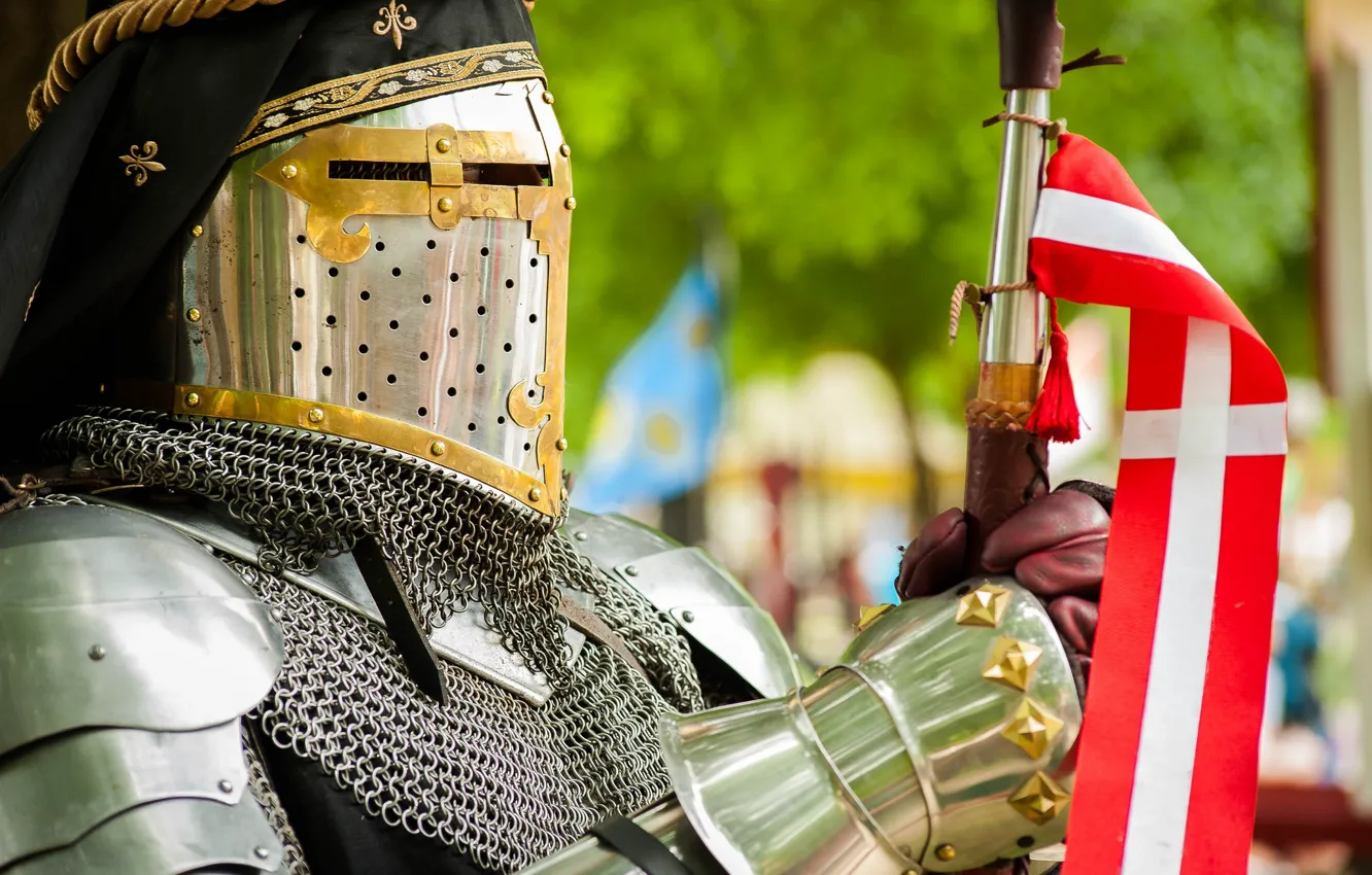 Photo wallpaper metal, style, knight armor