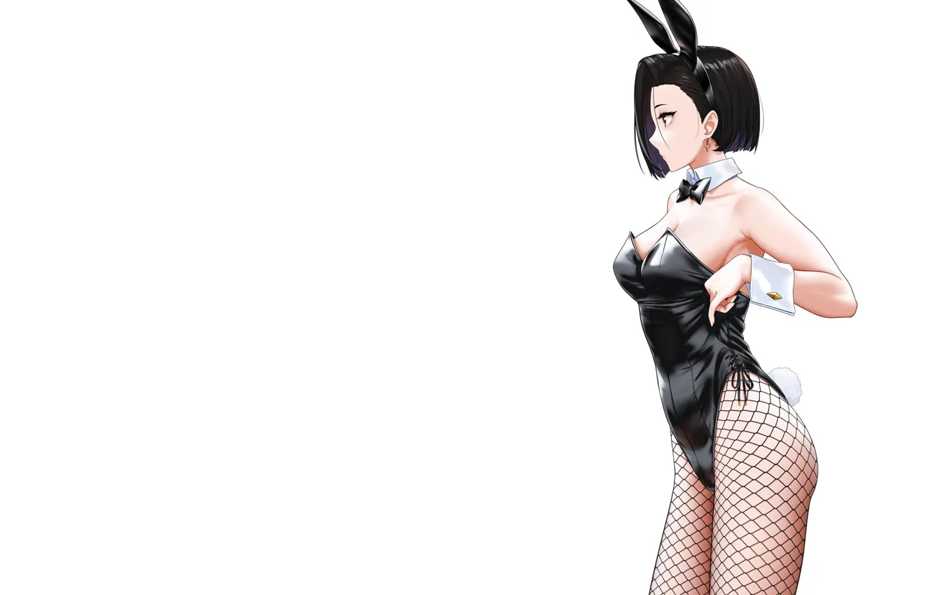 Photo wallpaper sexy, black, Anime, bunny, tight, bunny girl, betting, usagi