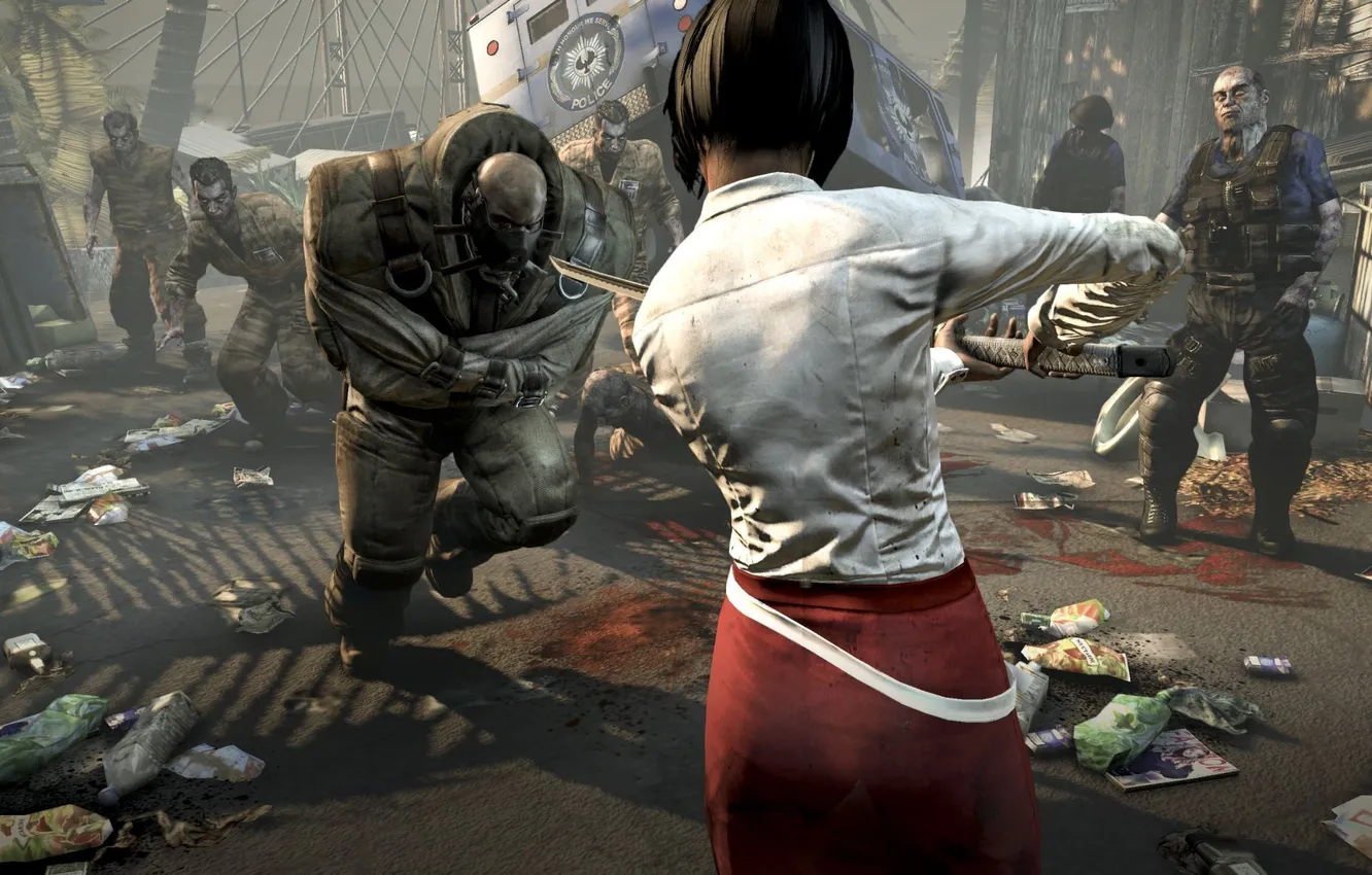Photo wallpaper zombies, attack, postapokalipsis, Dead Island