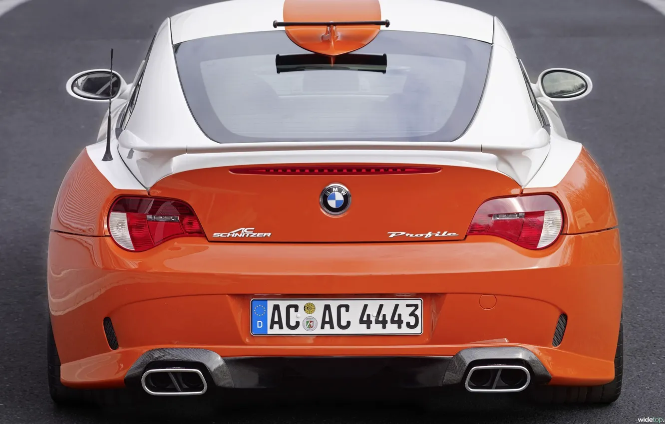 Photo wallpaper car, machine, orange, BMW, white.