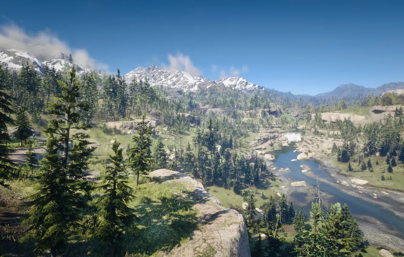 Wallpaper Clouds, Photography by Tom, Sky, RDR2, Xbox One X, Trees, Red