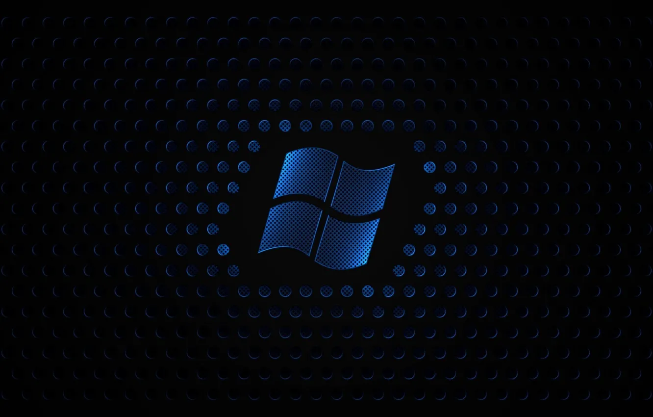 Photo wallpaper blue, texture, logo, black background