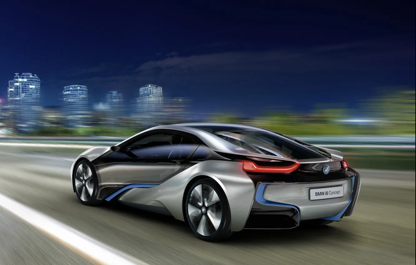 Photo wallpaper Concept, night, speed, BMW