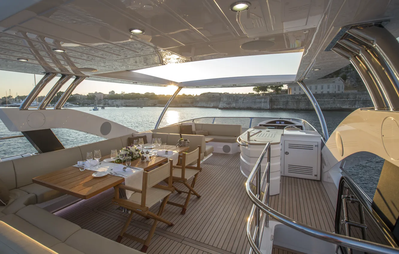 Photo wallpaper design, style, interior, yacht, deck, Suite, cockpit
