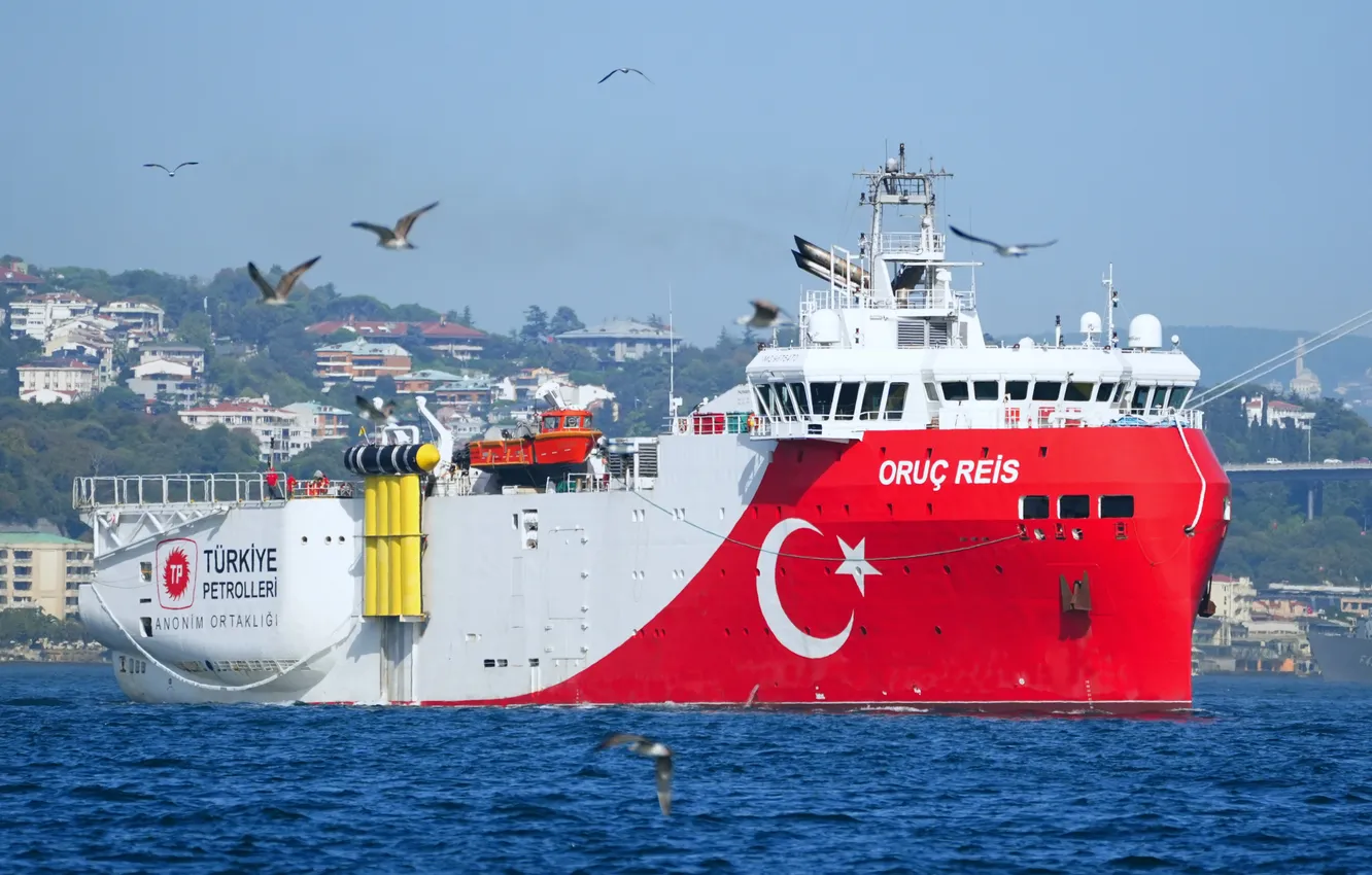 Photo wallpaper Turkey, Oruç Reis, seismic survey ship