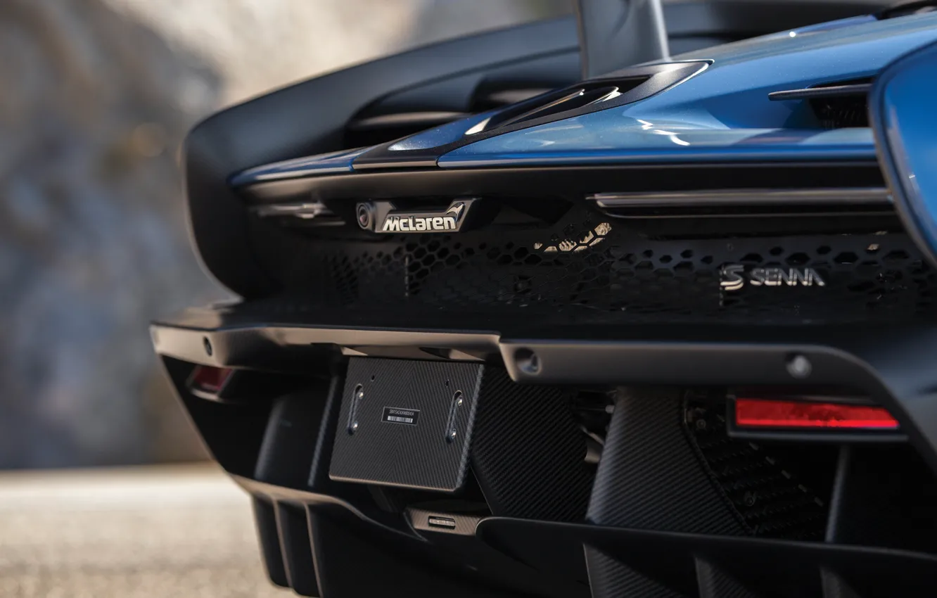 Photo wallpaper McLaren, logo, Senna, badge, McLaren Senna