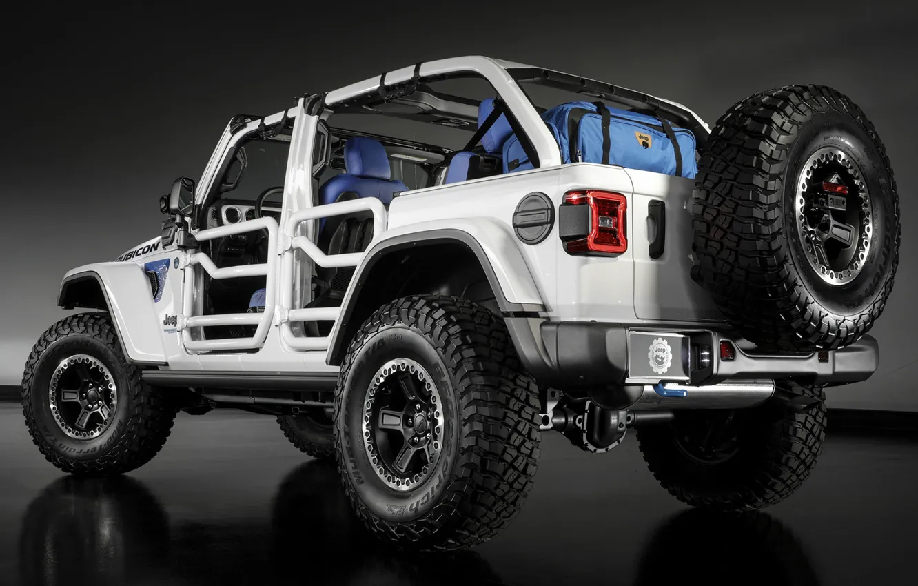 Photo wallpaper jeep, SUV, hybrid, exterior, 2021, Jeep Wrangler 4xe