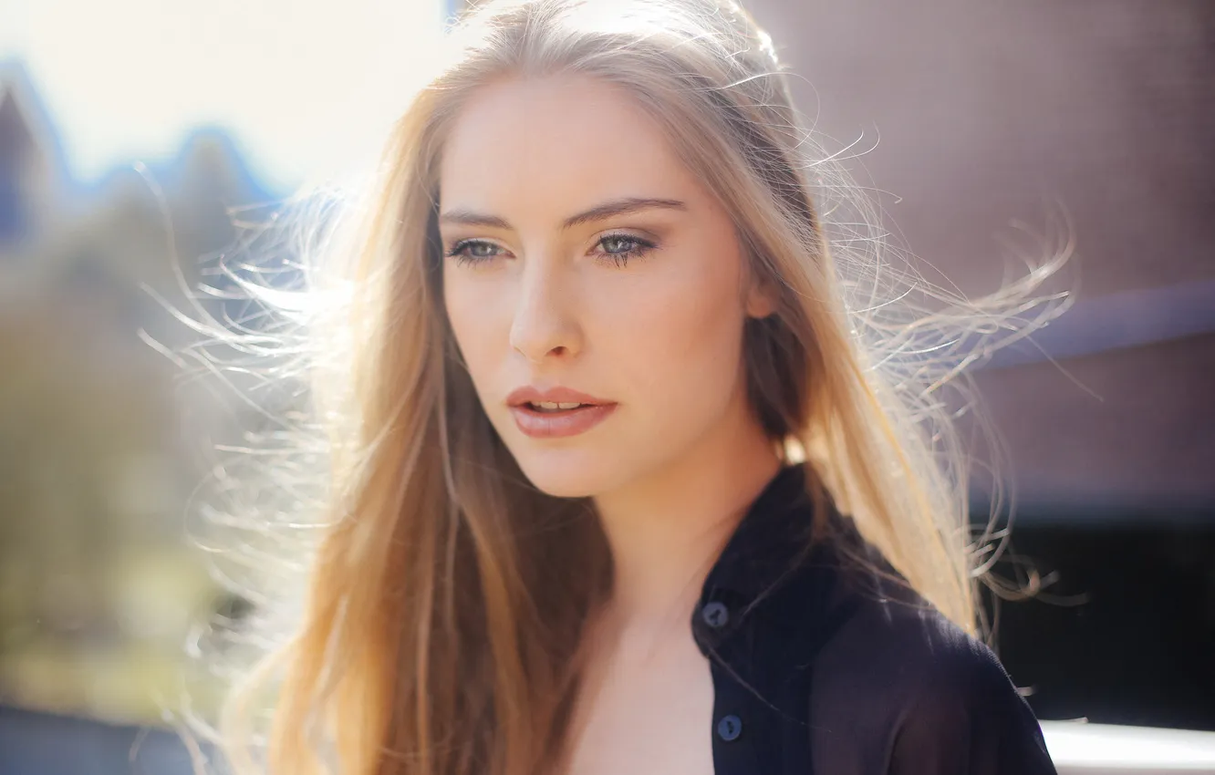 Photo wallpaper face, background, hair, David Olkarny