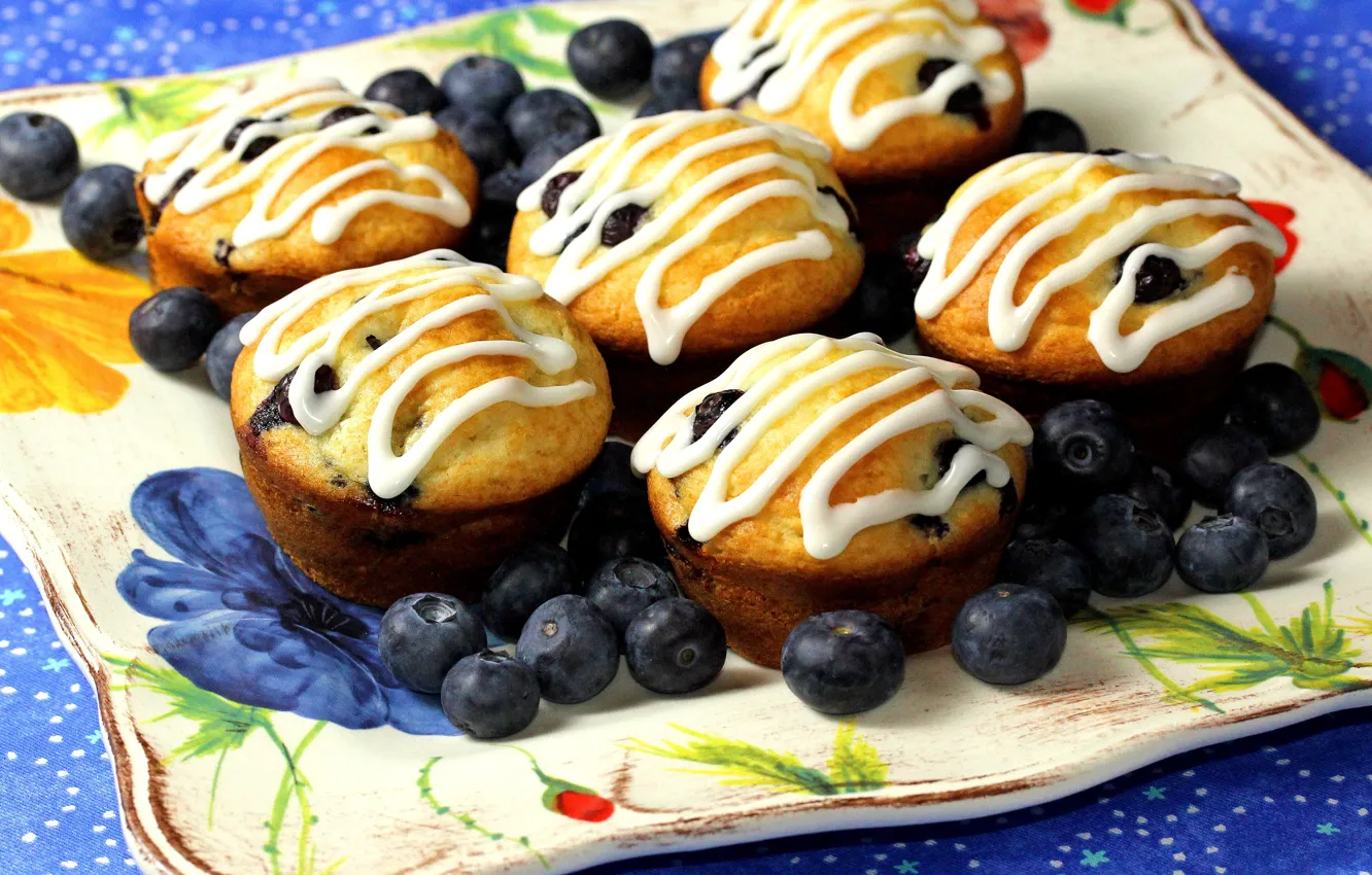 Photo wallpaper background, widescreen, Wallpaper, food, blueberries, wallpaper, dessert, widescreen