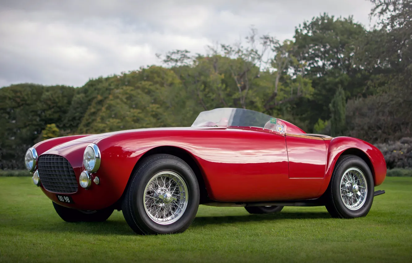 Photo wallpaper sports car, Ferrari, Spyder, 1951, export, Ferrari 212, Ferrari 212 Export Spyder