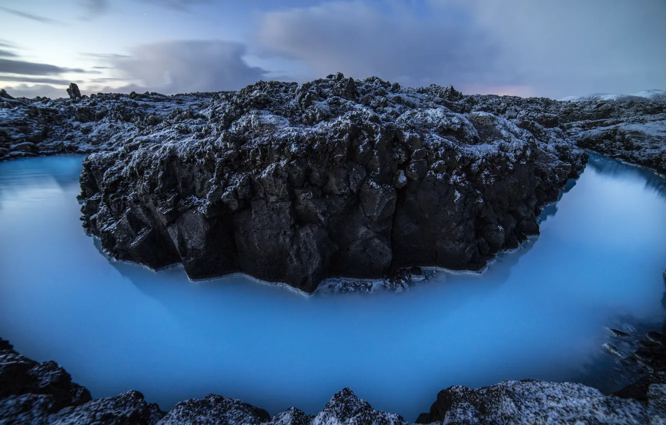 Photo wallpaper water, nature, stones, rocks, Laguna, Iceland
