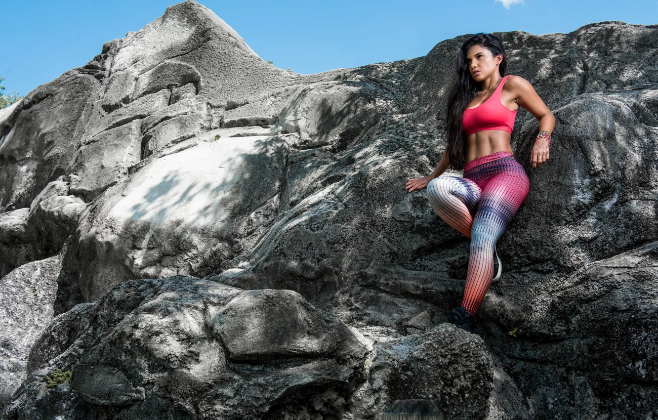 Photo wallpaper girl, style, background, figure, sports, Luz