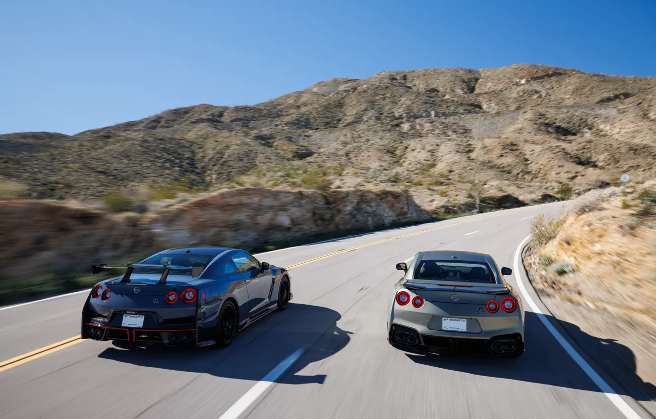 Photo wallpaper Nissan, GT-R, cars, R35, rear view, Nissan GT-R Nismo, 2023, Nissan GT-R T-spec