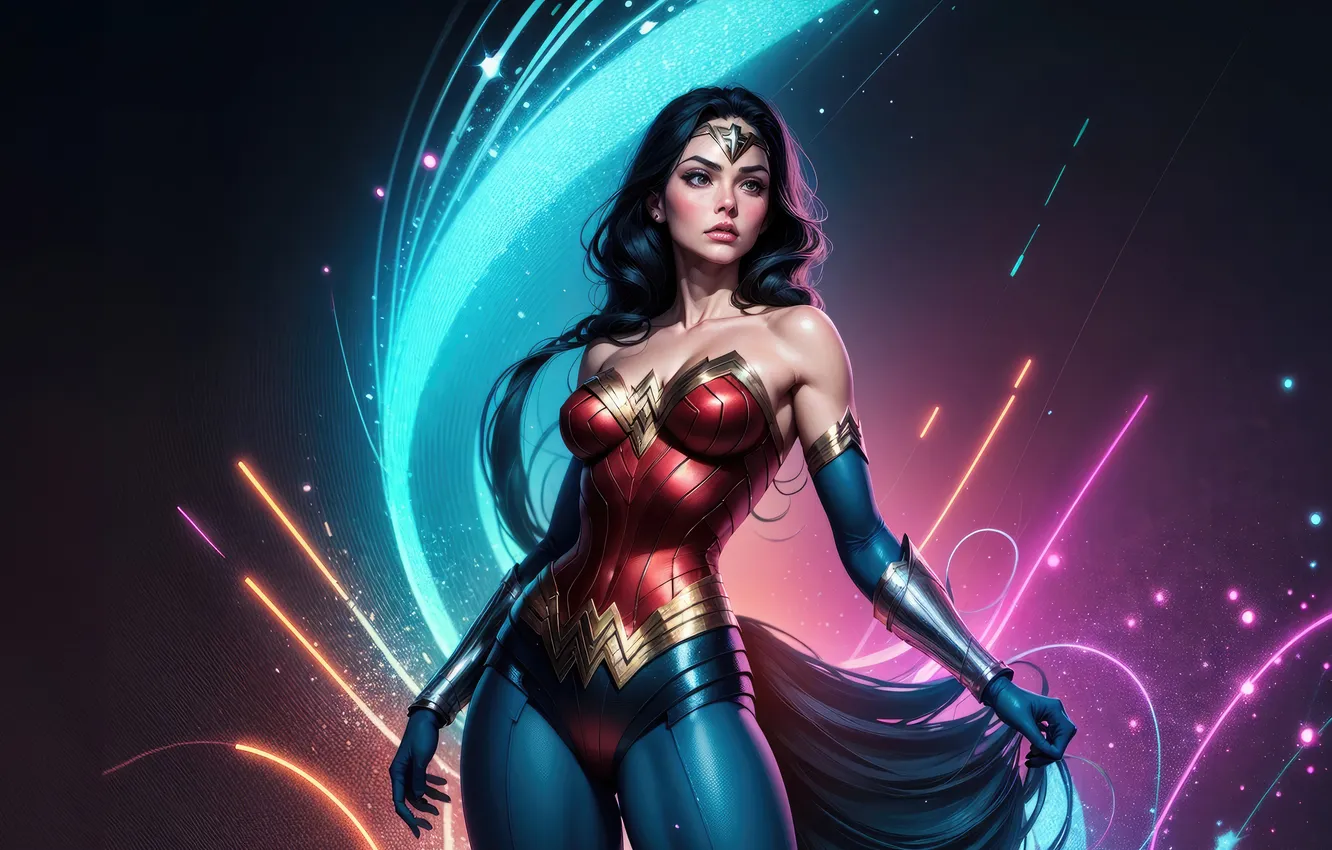 Photo wallpaper Wonder Woman, fantastic, artful