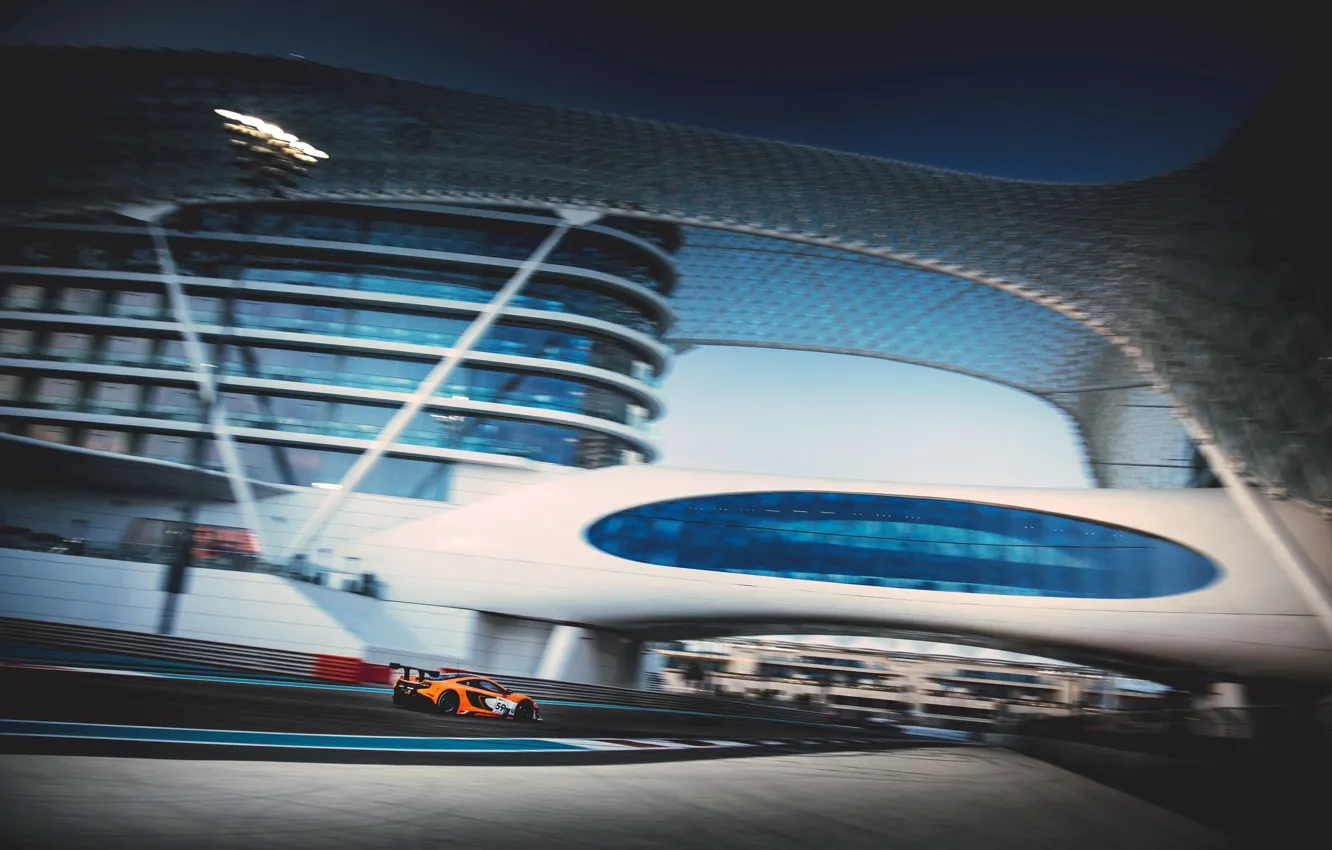 Photo wallpaper Abu Dhabi, 2014, Yas Marina, McLaren 650S GT3