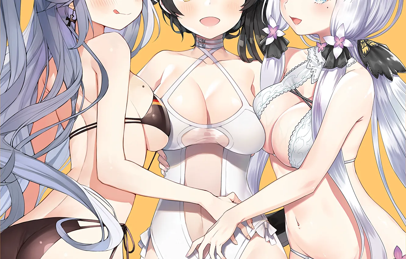 Photo wallpaper girl, sexy, ass, cleavage, long hair, boobs, anime, beautiful