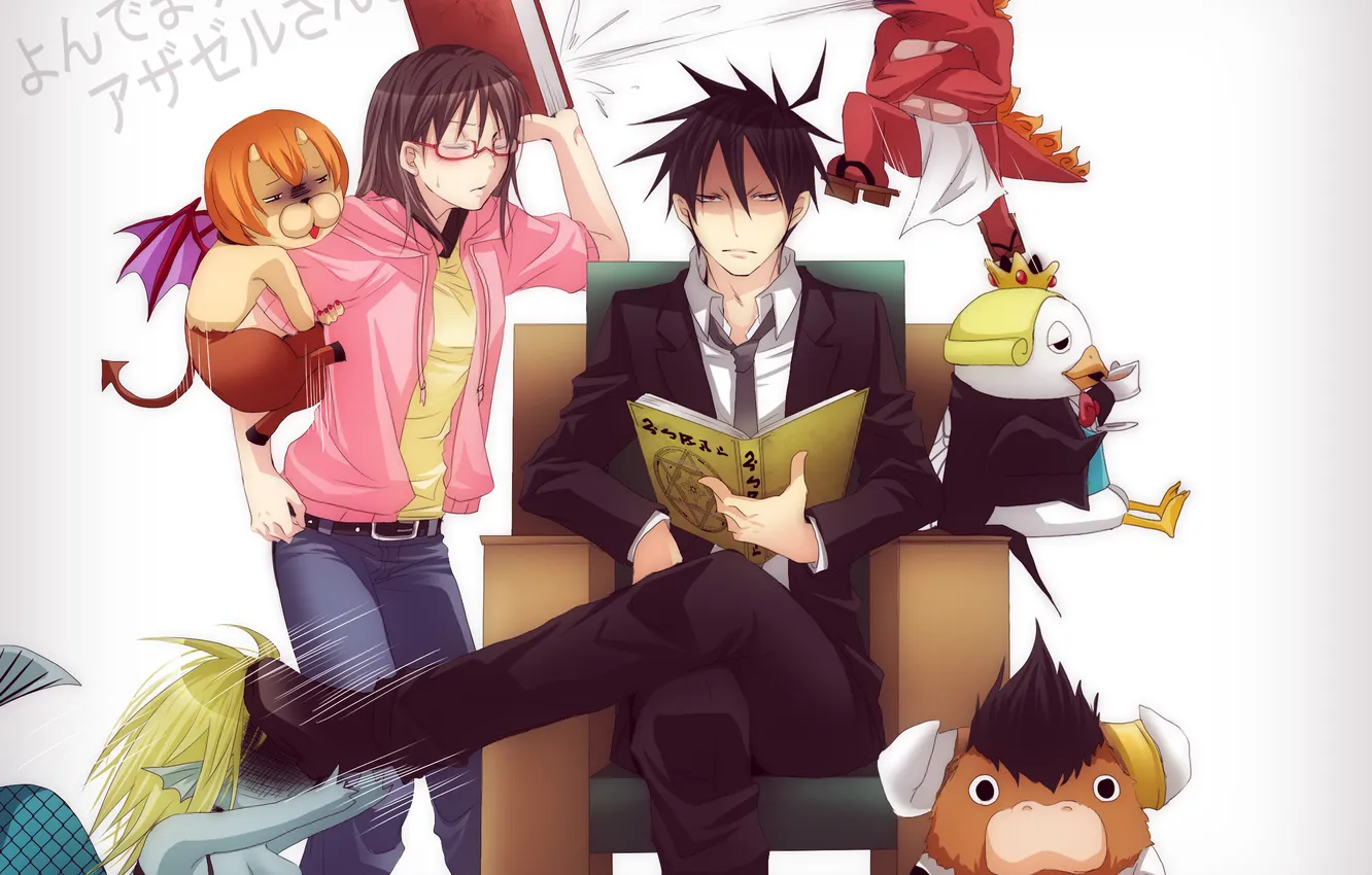 Photo wallpaper girl, dragon, mermaid, wings, being, anime, cows, art