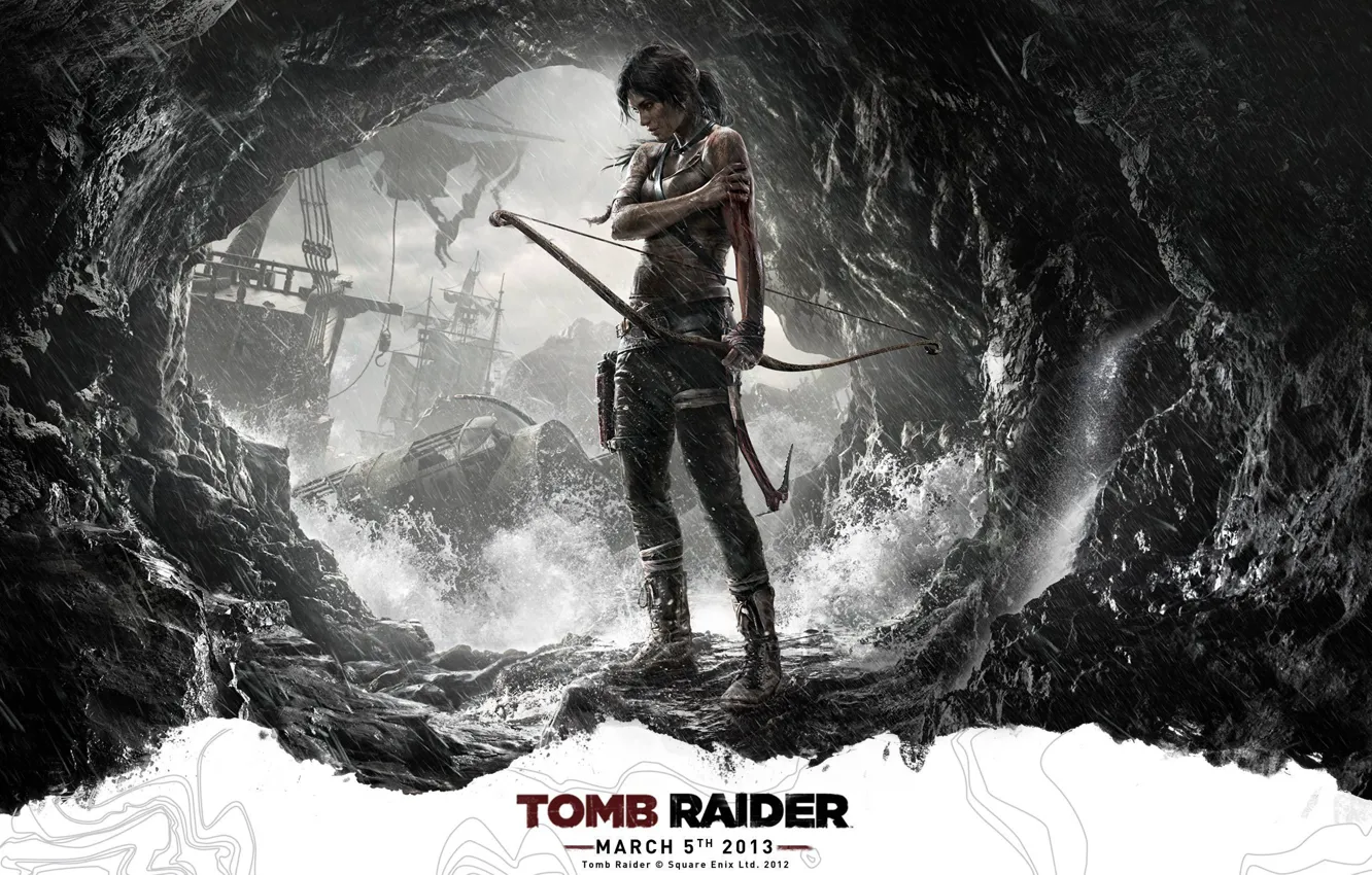 Photo wallpaper the game, Tomb Raider, Square Enix, 2013, Crystal Dynamics