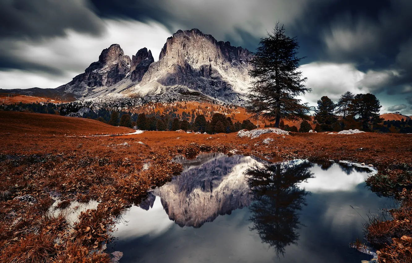 Photo wallpaper mountains, nature, Dolomites Italie