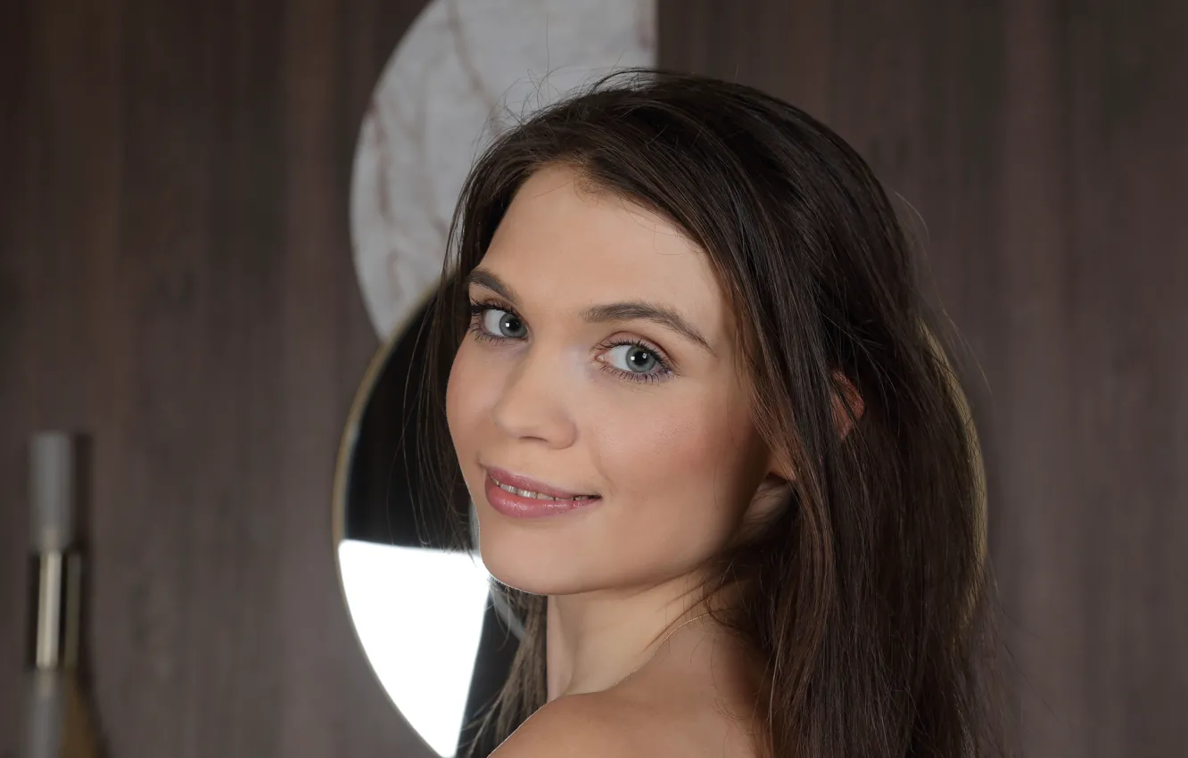 Wallpaper girl, sexy, brown hair, beautiful, naked, cute, Adriana Fawn