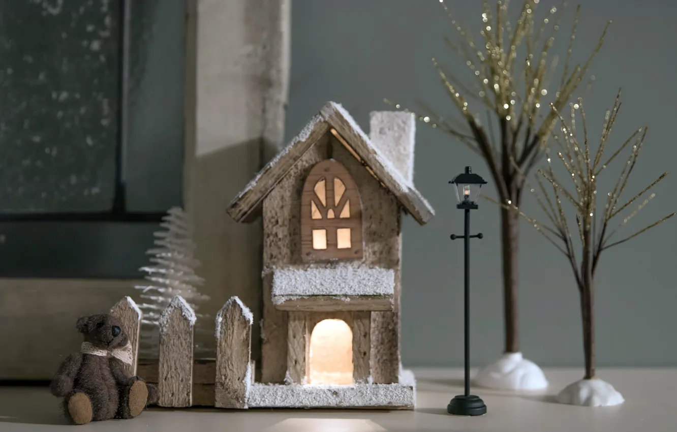Photo wallpaper toy, the scenery, home for Christmas