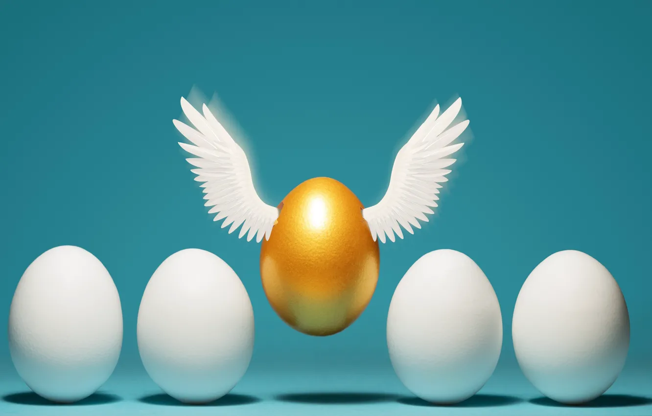 Photo wallpaper eggs, Easter, gold