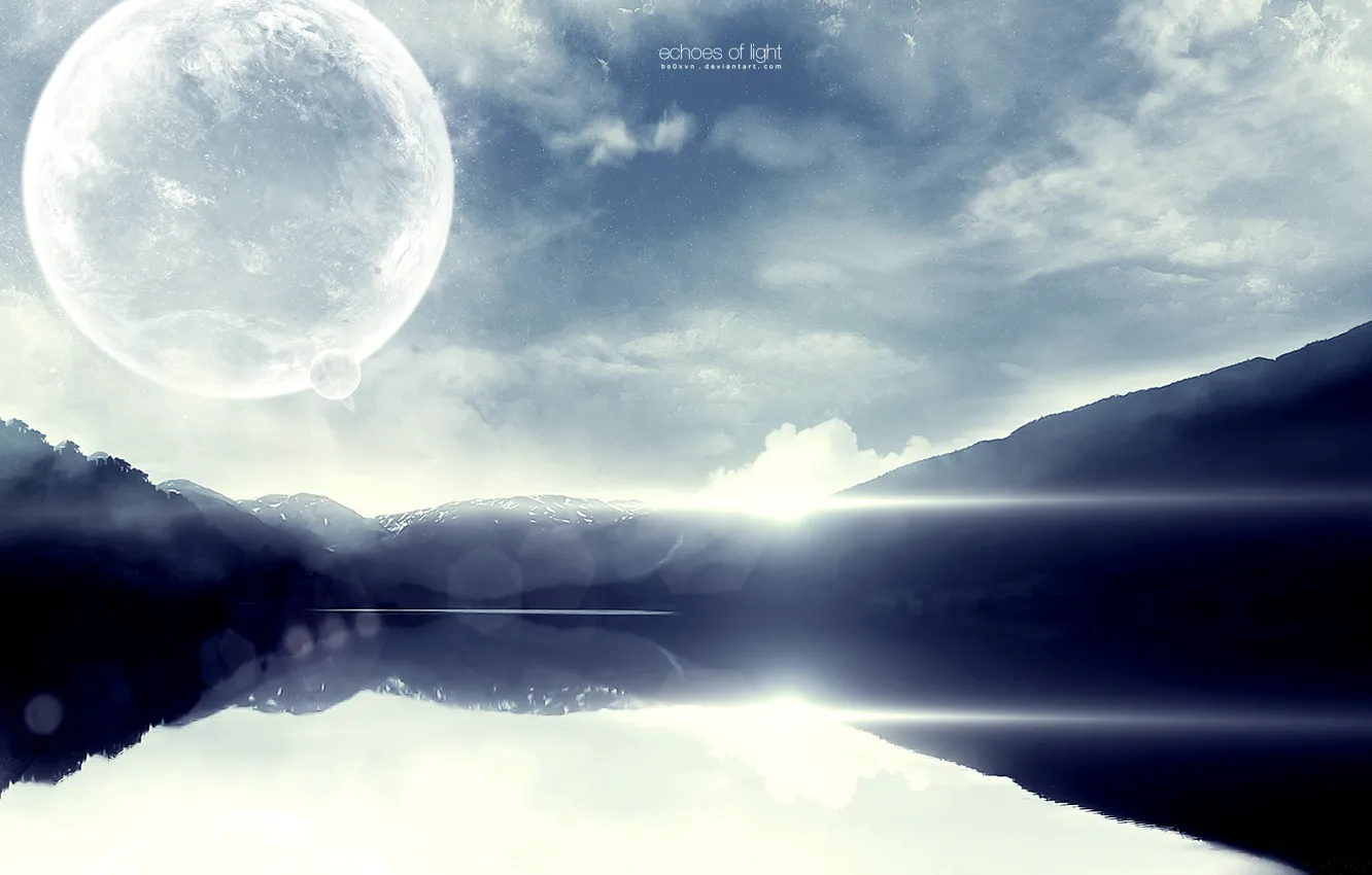 Photo wallpaper the sky, water, planet, sky, артart