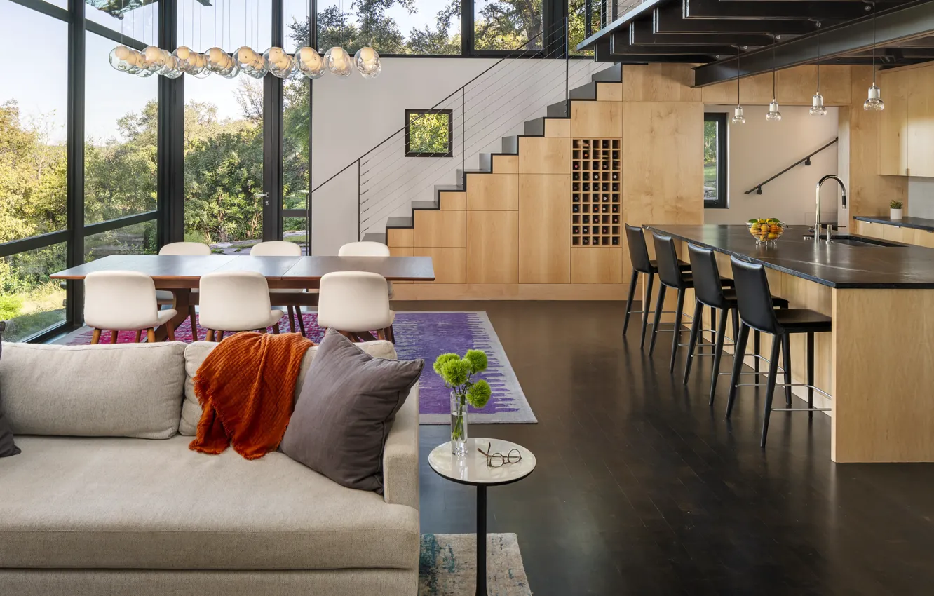 Photo wallpaper design, style, interior, kitchen, USA, Austin, United States, Austin