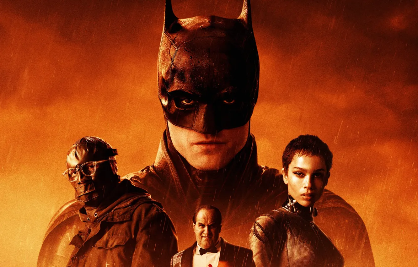 Photo wallpaper Robert Pattinson, Andy Serkis, Zoe Kravitz, Paul Dano, THE BATMAN