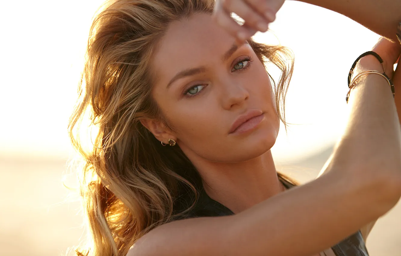 Photo wallpaper look, girl, face, blonde, model, Candice Swanepoel, african, Сandice Swanepoel