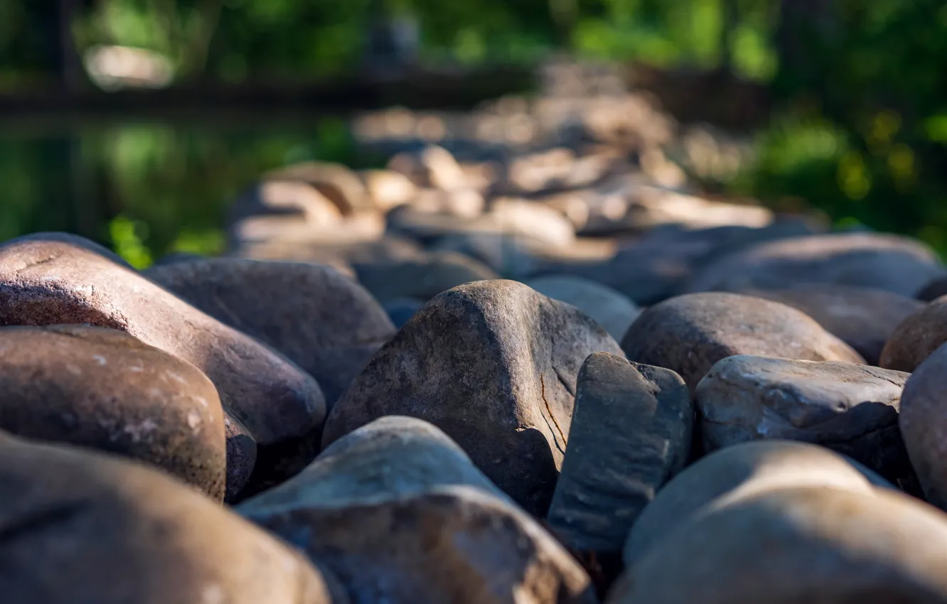 Photo wallpaper nature, road, stone road, Bashkiria, stones