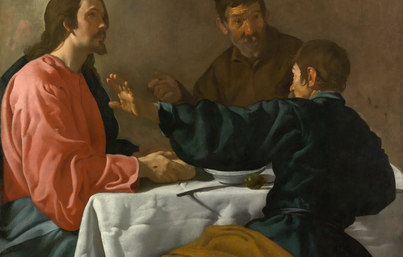 Photo wallpaper picture, religion, Supper at Emmaus, mythology, Diego Velazquez