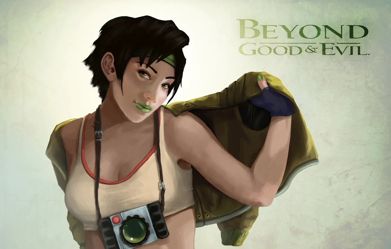 Photo wallpaper girl, art, jacket, the camera, Jade, Beyond Good and Evil