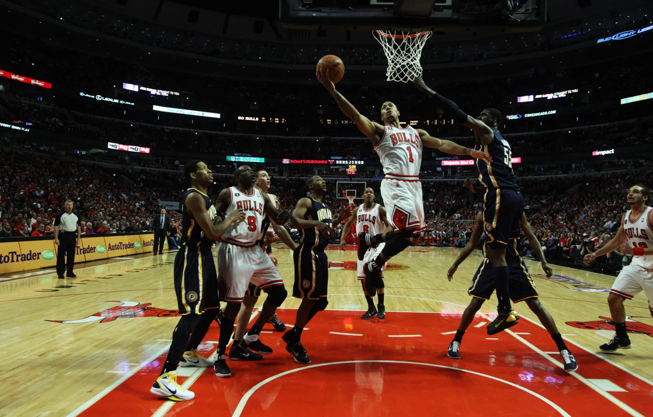 Photo wallpaper basketball, NBA, Chicago Bulls, national basketball Association